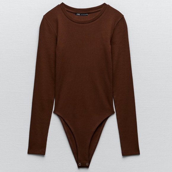 Zara Tops Zara Ribbed Bodysuit Poshmark